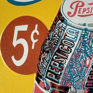 Pepsi Retro Bottle Embossed Metal Sign More Bounce To The Ounce Near Mint